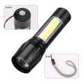 XPE+ Police Cree LED Built-in Battery Flashlight Rechargeable Waterproof USB Charge. 