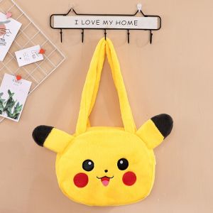 Gratis Semua - Tas Totebag Kapasitas Besar / Tas Bahu Resleting Bahan Plush / Shoulder Bag Wanita Karakter Lucu