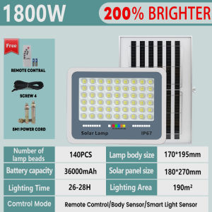 ☀️Solar light outdoor waterproof LP67 flood light indoor Lamp Street light with solar panel