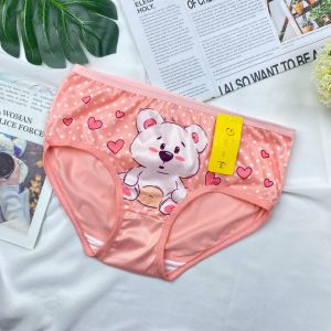 กางเกงในเด็กผู้หญิง ผ้านิ่ม ระบายอากาศ ลายการ์ตูนหมีน่ารักกางเกงในแฟชั่นเอวสูง ใส่สบาย ราคาถูก