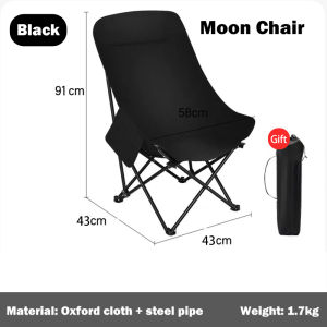 Foldable Camping Chair Set Portable Moon Chair Folding Dining Chair For Beach Picnic Outdoor Travel