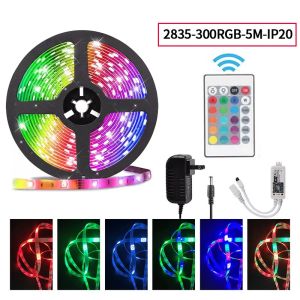 ไฟเส้น led ไฟเส้นแต่งห้องนอน LED Strip light ไฟกระพริบเปลี่ยนสีได้ 2835RGB ชนิดสลับสี 12W ทนแดด ต่อสายกันได้ ไฟตกแต่งห้อง