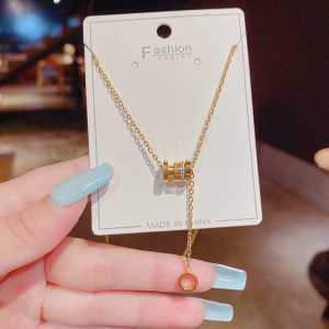 [ Bayar Ditempat ] Kalung Wanita Korean Style Terbaru / Kalung Lapis Emas Asli Anti Karat Selamanya / Kalung Titanium Cewek Model Baru