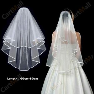 Elegant Wedding Veil Lace Edge Bridal Veil For Birthday Photo High-end