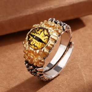 jjmakro แหวนตาปีศาจ S925 เปิดได้ ปรับโชคลาภได้