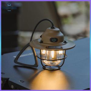 LED Camping Lamp 1200mAh Camping Light IPX4 Waterproof LED Chandelier Light Stepless Dimming Type C Charging for Outdoor
