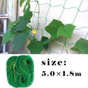 Plant Garden Green Nylon Vegetable Plant Trellis Netting Support Nets Bean Plant Climbing Grow Fence Anti-bird Plant Climbing Net Garden Tool