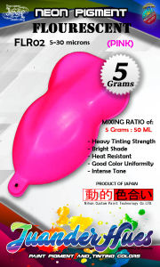 Neon Fluorescent Pink Pigment Powder for Clearcoat or Binder Application FLR02 Juanderhues