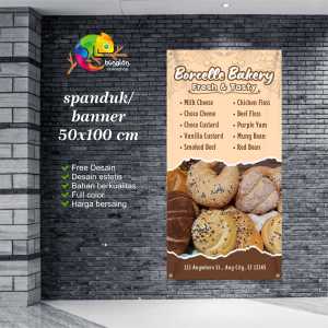 Cetak Spanduk Banner Brown Modern Bakery