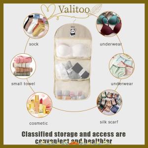 [Valitoo] 2 3Layer Large Capacity Storage Mesh Bag Underwear Socks Storage Bag Breathable Wardrobe Organizer With Clothes Hanger