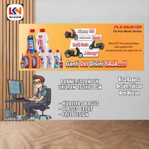 Spanduk Banner AHM OIL  custom