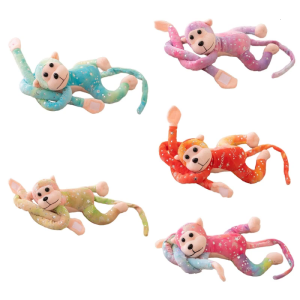 Portable and Decorative Plush Doll Colorful Long Arm Monkey Toy Hangable Decor Photo Props for Room Decorations