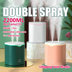 Air Humidifier Large 2000ML USB Double Spray Port Essential Oil Aromatherapy Diffuser Cool Mist Maker 加濕器 大容量