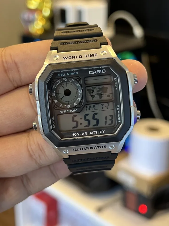 CASIO AE1200WH ワールドタイム チープカシオ - 時計