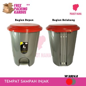 Tempat Sampah injak Bulat / Tempat Sampah Tutup Besar / Tong Sampah Outdoor Indoor Aesthetic