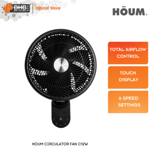 HOUM Wall Circulator Fan C12W Total Airflow Control Touch Control Remote Control C12WDC Kipas Dinding