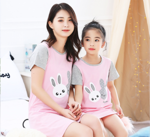 🎀Ready Stock 🇲🇾🎀 Parent-child nightwear cotton thin dress pajamas baby childrens baju tidur budak pyjamas kid