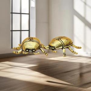 438178 ZXC 1 Piece Funny Ant Scorpion Crafts Solid Brass Insect Beetles Figurines Collection Desktop Small Ornament Home Decoration