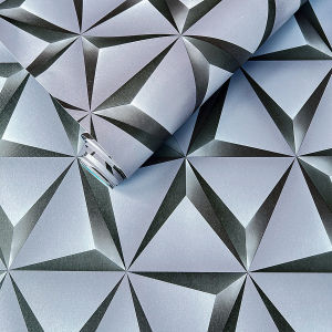 Wallpaper Dinding Ruang Tamu Motif Garis Wave Mewah 45cm x 10m