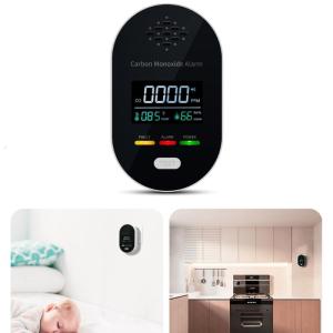 Small Carbon Monoxide Detectors Featuring Temperature Moisture Measurement &amp Fast Sound Visual Alerts System for Home
