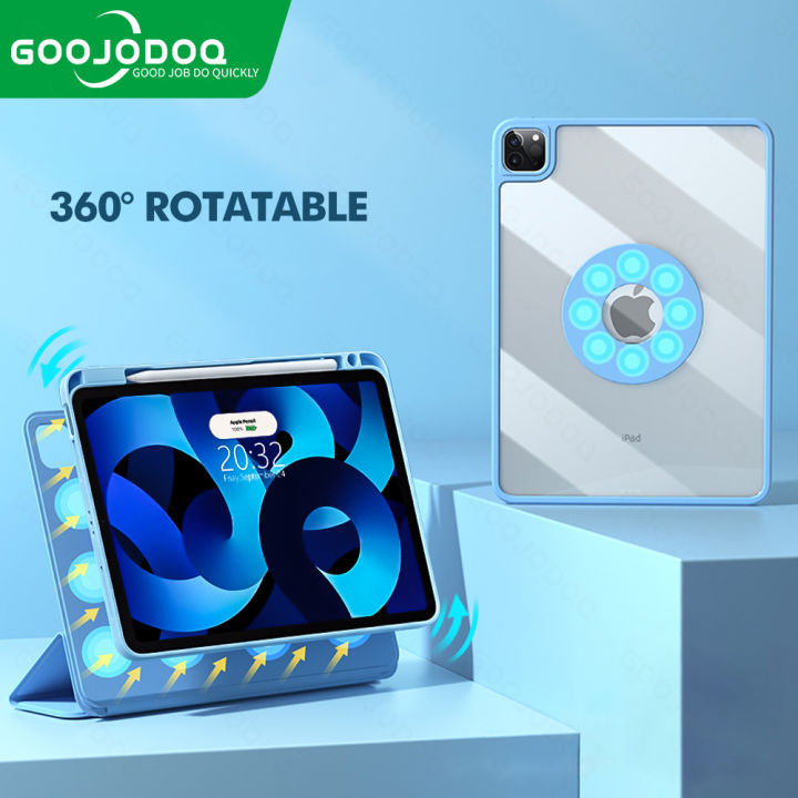 GOOJODOQ Upgraded Tablet Case 360 Degree Rotating iPad Case Smart Strong Magnetic Stand iPad Case Cover For ipad pro 11 2020 air 4 10.2 10.9 11