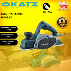 SYK OKATZ PL182.60 Electric Wood Planer Machine Hand Held Planer Woodworking Mesin Ketam Kayu Elektrik