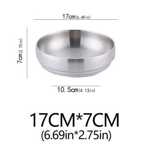 Korean 304 Stainless Steel Double Layer Cold Noodle Bowl Double Wall Vacuum Insulation Japanese Ramen Bowl Salad Bowl Fruit Bowl2026
