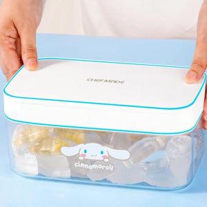 Christmas Gift Halloween Sanrio Kawaii Cinnamoroll Ice Cube Mold Anime Cartoon Cute Household Kitchen Homemade Push-type Frozen Ice Artifact Storage Box
