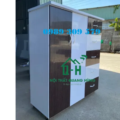 Tủ áo quần nhựa đài loan 2 cánh 5 hộc giá rẻ hcm
