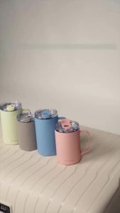 Crossing Neo V2 Insulated Stainless Steel Leakproof Lid Ceramic Mug With Handle And Silicone Base 400ml/500ml
