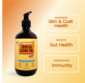 Kyndred Paws Omega Glow Oil for Dogs & Cats – Omega 3-6-9 + Lauric Acid & Vitamin E for Skin & Coat Health (100ml)