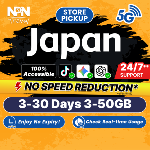 Japan SIM Card Ultra 3-30Days 3-50GB 5G/4G Data | Store Pickup | High Speed Japan Travel Data SIM Card