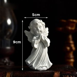 FOUNDTWO Simple Durable European Style No odor Resin Crafts Peaceful Prayer High Quality Ornaments Flower Fairy Angel Figurine Sculpture