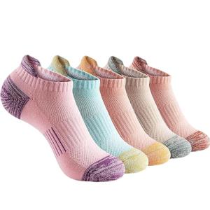 5 Pairs Trainer Socks Athletic Socks Running Socks Breathable Short Socks Sports Socks Ankle Socks for Man and Woman
