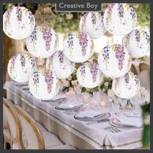 [Creative] 1 cái Wisteria Đèn Lồng Giấy đèn lồng treo đèn ngoài trời Vườn đám cưới kỳ nghỉ bên trang trí
