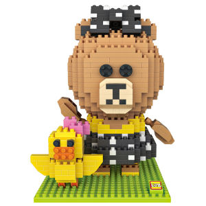 New LOZ 9749 MINI Nano Diamond Creative Brick Brown Courier 650pcs Character Cartoon building block gift