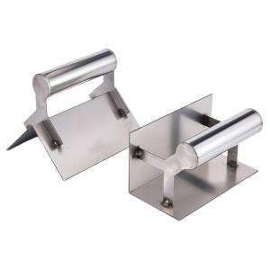 2Pcs Stainless Steel Corner Trowel Drywall Corner Shaping Putty Scraper Cement Finishing Construction Tool Putty Spatula