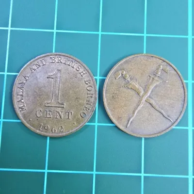 (B24) syiling 1 sen keris malaya duit syiling lama duit 1sen lama barang anti barang lama rare