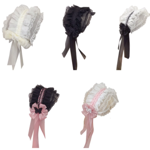 Trendy Ribbon Bows Hairband Youthful Hair Ribbon Stylish Daily Wear Headbands Fashionable Lace Hair Accessory