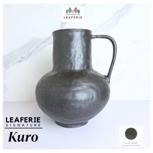 The Leaferie Signature Kuro plant pots Ceramic jug vase flowerpot flowerpots flower pot planter