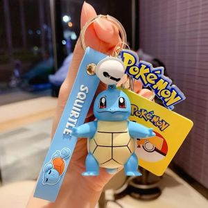 (SG Seller) Genuine Pokemon Pikachu Psyduck Keychain Anime Figure Pokémon Squirtle Psyduck Keychain Model Car Keychain Boys Girls Toys Gift