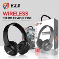 V2S EX2 Wireless Bluetooth Stereo Headphone Soft Silicone Head Beam Rechargeable. 
