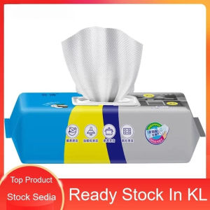 80pcs Kitchen Cleaning Wipes (Large) - Heavy Duty Degreasing Wipes for Stove Stain Removal | Tisu Basah Dapur