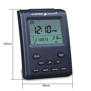 Muslim Pray Azan Clock Islam Jam Arab Komputer Meja Jam Locengmuslim azan clock Desk clcok HA-3011