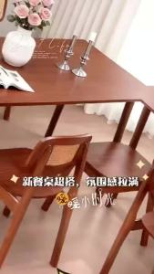 UrbanSpace SG- Wooden Round Table Living Room Coffee Table Mobile Coffee Table Bedroom Bedside Table Side Table Balcony Tea Table