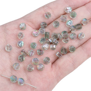 10pcs 6mm Pha lê thủy tinh hoa hồng hạt hạt đệm rời cho vòng đeo tay bông tai vòng cổ tự làm làm đồ trang sức