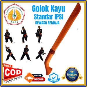 Golok IPSI Untuk Latihan Pencak Silat Bahan Kayu Untuk Dewasa Remaja Pra Standar Nasional