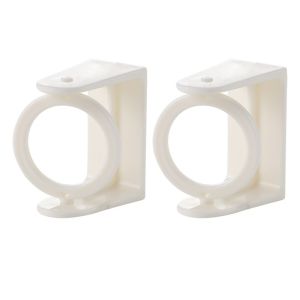 2Pcs 360° Rotatable Retractable Pole Fixator Strong Adhesive Towel Rod Shower Curtain Rod Bracket