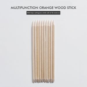 Orange Wood Stick Stik Kayu untuk Manicure Nail Art Serbaguna Wooden Stick Multipurpose Alat Penghilang Kutikula