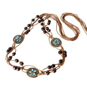 Ikat Pinggang Rantai Wanita Sabuk Bohemian Fahion Sabuk Kepang Belt Rantai Wanita